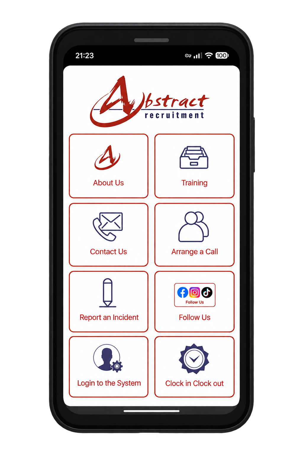 Abstract Recruitment mobile app